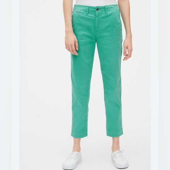 Gap Green Cropped Khaki Pants – Size 0 Petite, NWOT - Picture 1 of 9